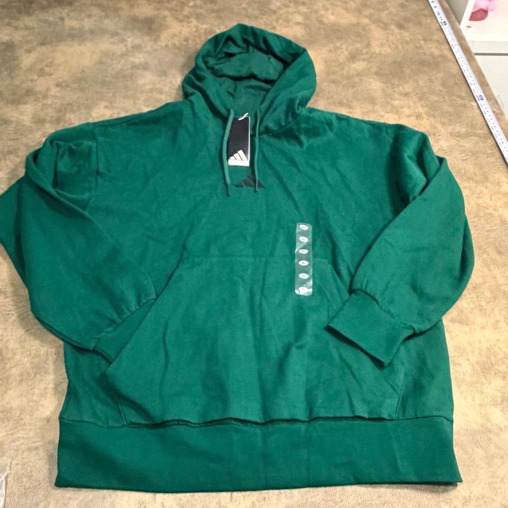 Adidas M Feelcozy HD Hoodie Mens XL Green Pullover Sweatshirt JE3802